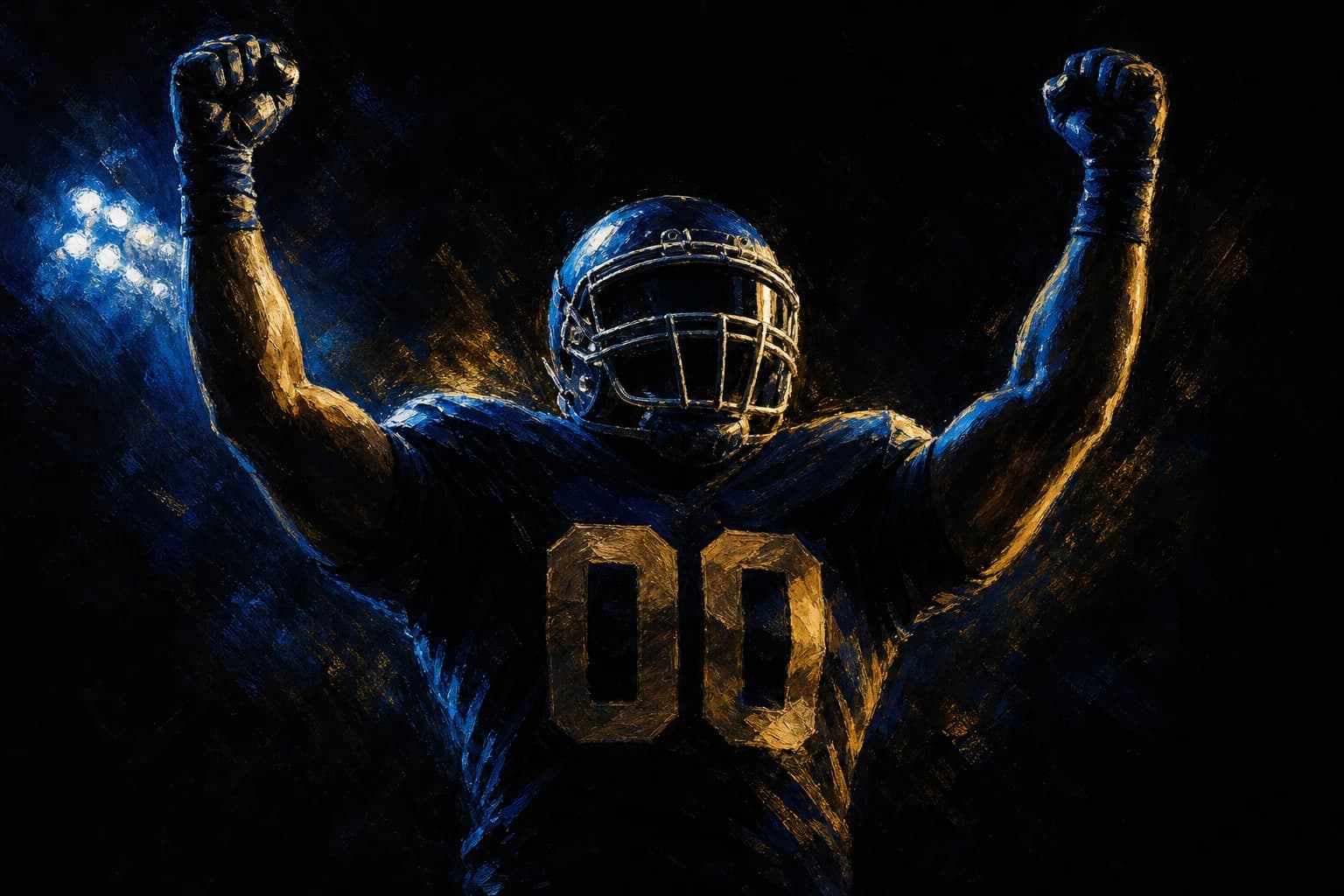 A player celebrating after a big game